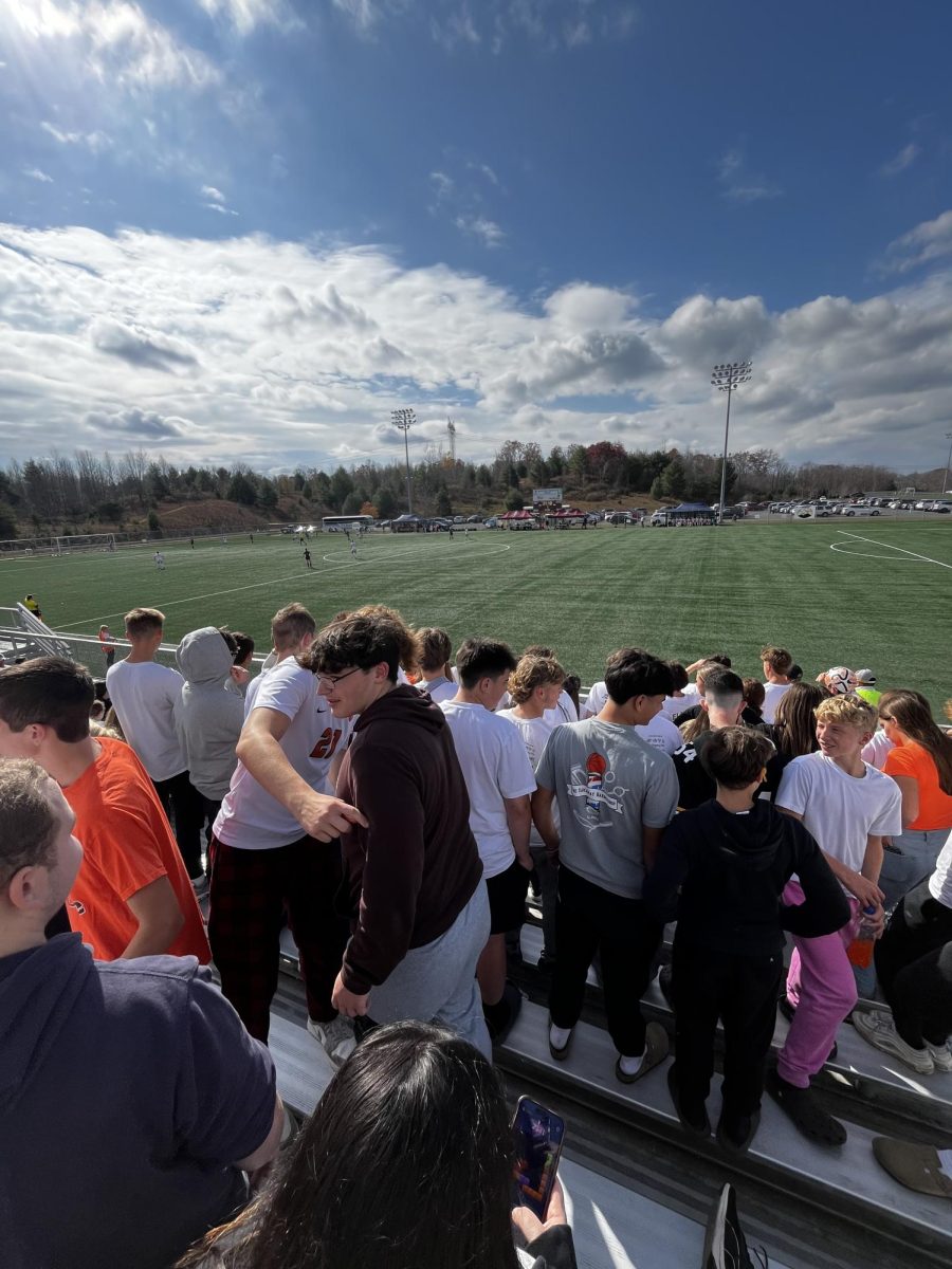 EHS Students Watch As The EHS Lady Tigers Play East Fairmont At Beckley